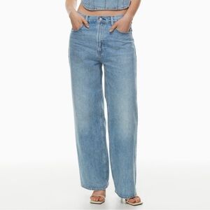DENIM FORUM ARITZIA the 90s lo-rise baggy wide jean size 23 7 Yrs Bleu‎ taboo